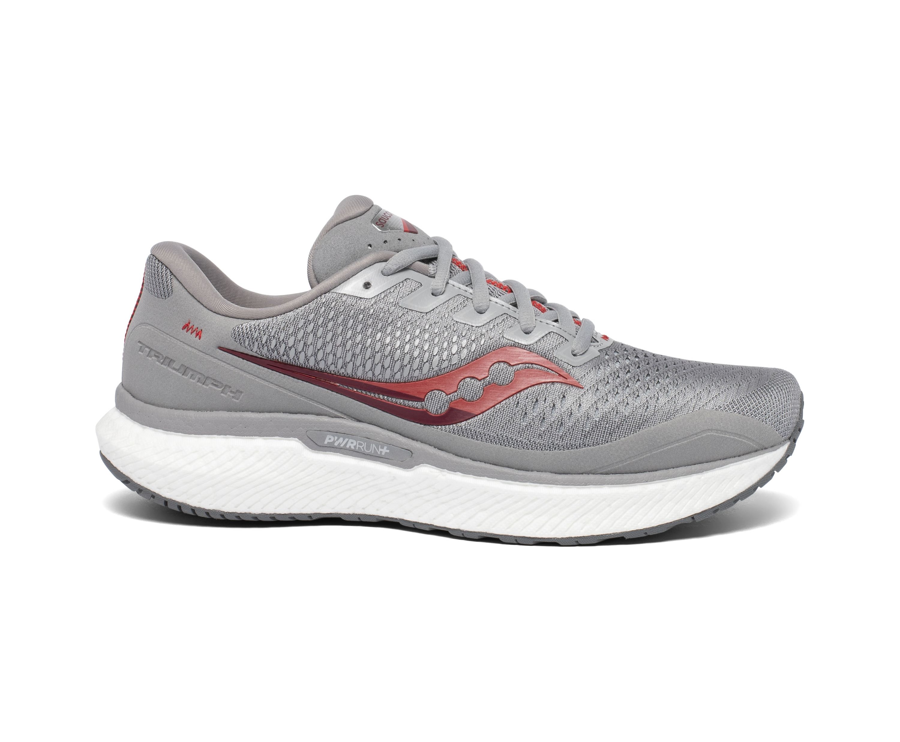 Saucony Men's Triumph 18 Wide Running Shoe - Alloy/Red
